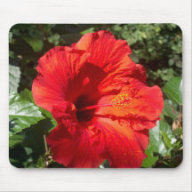 Jardin d'agrément rouge Mousepad Tapis De Souris