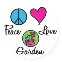 Jardin d'amour de paix autocollants