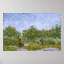 Jardin dans Montmartre avec des amants, Vincent va Affiches