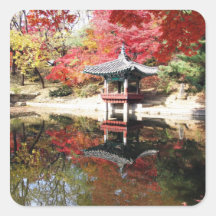 Jardin de Japonais d'automne de Séoul Autocollants