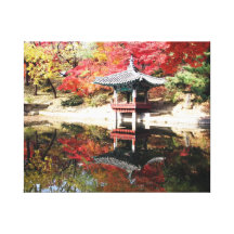 Jardin de Japonais d'automne de Séoul Impressions Sur Toile
