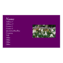 Jardin d'iris carte de visite