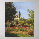 Jardin fleurissant chez Sainte-Adresse par Claude  Affiche