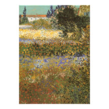 Jardin fleurissant, Van Gogh, impressionisme vinta Faire-parts