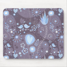 Jardin lunatique dans le mousepad bleu tapis de souris