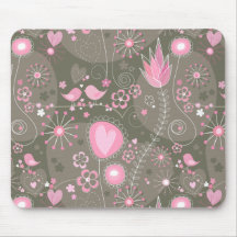 Jardin lunatique dans le mousepad rose tapis de souris