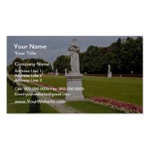 Jardin sculpté par palais rose avec des fleurs de  cartes de visite professionnelles