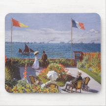 Jardin un Sainte-Adresse par Claude Monet Tapis De Souris