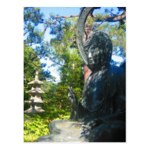jardins de statue de Bouddha Carte Postale
