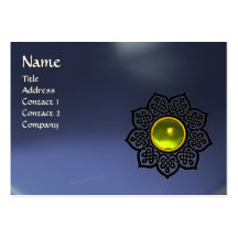 Jaune bleu de MONOGRAMME CELTIQUE de FLEUR, topaze Modèles De Cartes De Visite