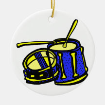 Jaune bleu graphique de piège à l'envers de Tom Décoration Pour Sapin De Noël
