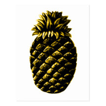 Jaune d'ananas d'hospitalité le GIF de Zazzle de M Cartes Postales