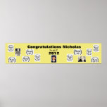 Jaune de bannière de photo d'obtention du diplôme posters
