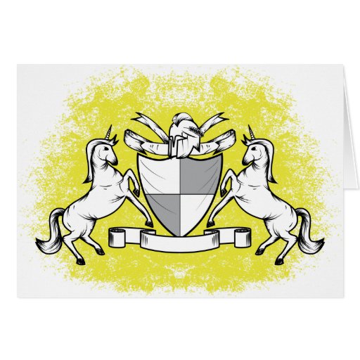 jaune de bouclier carte de vœux