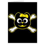 Jaune de Kitty de crâne Cartes