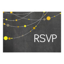Jaune élégant de tableau des brins RSVP Bristols Personnalisés