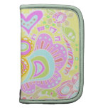 Jaune en pastel fou de Paisley, bleu, rose Agenda