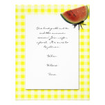 Jaune et blanc vérifiés et fourmi avec la pastèque invitations