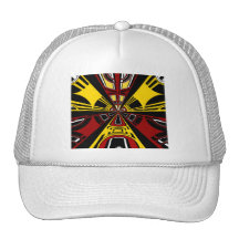 Jaune et conception modernes de cercle de Bourgogn Casquette De Camionneur