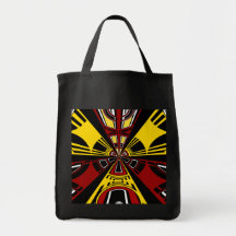 Jaune et conception modernes de cercle de Bourgogn Sacs Fourre-tout