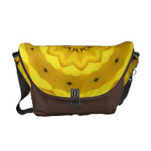 Jaune et sac messenger à Rickshaw de kaléidoscope  Besaces