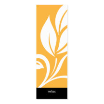 Jaune floral de fleur de feuille audacieuse de spa modèles de cartes de visite