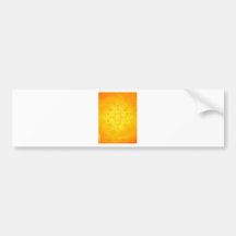 Jaune lumineux de la géométrie sacrée de mandala d autocollant pour voiture
