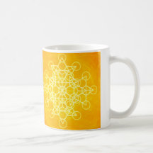 Jaune lumineux de la géométrie sacrée de mandala d mug