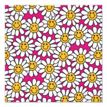 Jaune souriant de rose de motif de fleurs de margu tirages photo