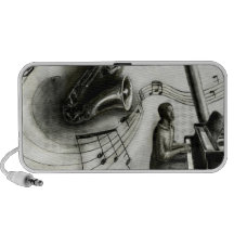 Jazz jouant à l'arrière-plan haut-parleur iPod