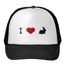 "Je chapeau aime lapins" Casquettes