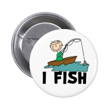 Je chiffre bouton de bâton de poissons pin's avec agrafe
