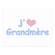 Je "coeur" Grandmère Cartes Postales