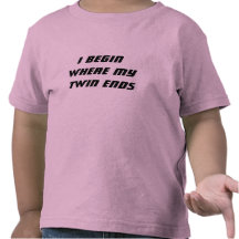 Je commence où mon jumeau finit t-shirt
