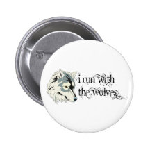 Je cours avec les loups -- Vampires Pin's