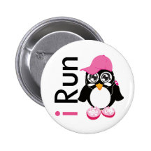 je cours le pingouin badge avec épingle