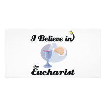 je crois à l'eucharistie carte avec photo