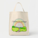 Je crois au mariage sac de toile