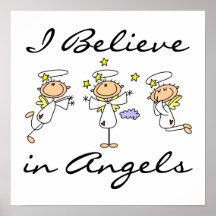 Je crois au T-shirts et aux cadeaux d'anges Affiches