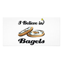 je crois aux bagels cartes de vœux avec photo