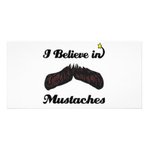 je crois aux moustaches carte avec photo