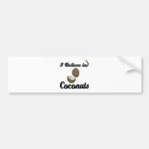 je crois aux noix de coco autocollant pour voiture