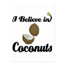 je crois aux noix de coco cartes postales