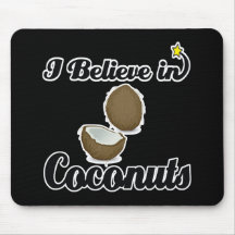 je crois aux noix de coco tapis de souris