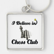 je crois en club d'échecs porte-clef