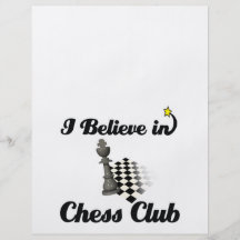 je crois en club d'échecs prospectus avec motif