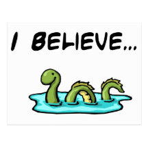 Je crois en monstre de Loch Ness Cartes Postales