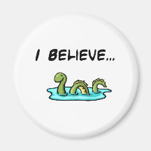 Je crois en monstre de Loch Ness Magnets Pour Réfrigérateur
