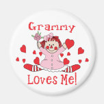 Je de l'amour de Grammy poupée de chiffon Magnets Pour Réfrigérateur