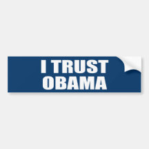 JE FAIS CONFIANCE À OBAMA ADHÉSIF POUR VOITURE